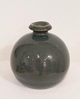 Kerstan, Enghalsflasche mit bewegter OIffnung, H 15.5 cm, K-Stempel, Ritzsign. Kerstan 94